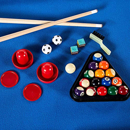 Lancaster 3 in 1 Sports Multigame, Pool Billiards, Slide Hockey, Foosball Game Table