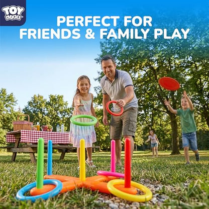 TOY Life Toss and Catch Ball Game 5-in-1 Set for Kids, Sticky Ball Catch Set with Mitts and Balls, Ring Toss, Outdoor&Yard Games, Beach Games for Toddlers Ages 2-4 3-6, Throwing Toys