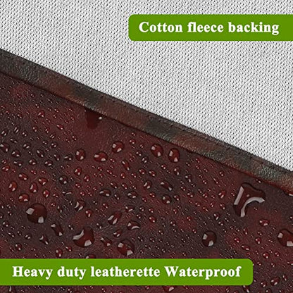 iCOVER Pool Table Cover Outdoor Heavy Duty Leather Waterproof Billiard Tables Covers 7ft Brown - color: Brown 7ft