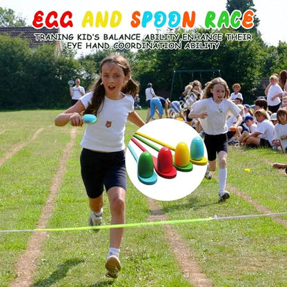Outdoor Games, Tug of War Rope for Kids and Adult, 28PCS Potato Sack Race Bags, Egg and Spoon Race, Outdoor Games Set Perfect for Carnival Team Building Activities, Field Day Family Reunion Birthd