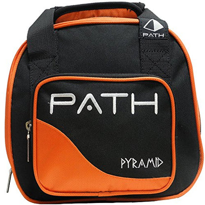 Pyramid Path Plus One Spare Tote Bowling Bag with Front Accessory Pocket - Holds One Bowling Ball and Small Accessories - color: Orange
