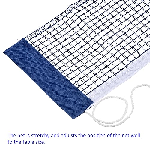 M METERXITY Table Tennis Net Replacement - Ping-Pong Net String Tension Equipment, Polyester Cotton, Apply to Standard Table - color: Blue