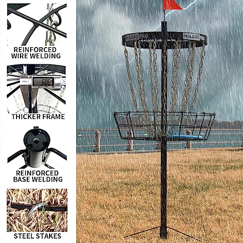PRO Disc Golf Basket and Disc Golf LED Light Bundle Item