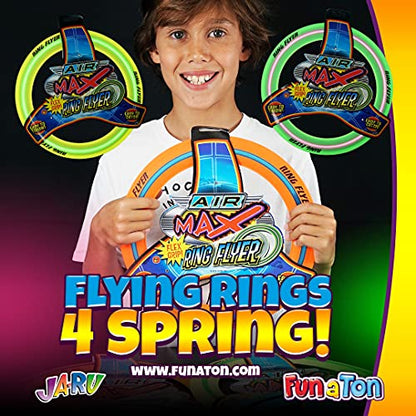 JA-RU Zooma Ring Flyer for Kids (4 Units) 11.2 Inch Orange Flying Disc Pool Toy & Beach Games. Outdoor Kids Play Equipment. Disc Golf Yard Games, Orange-1029-4s