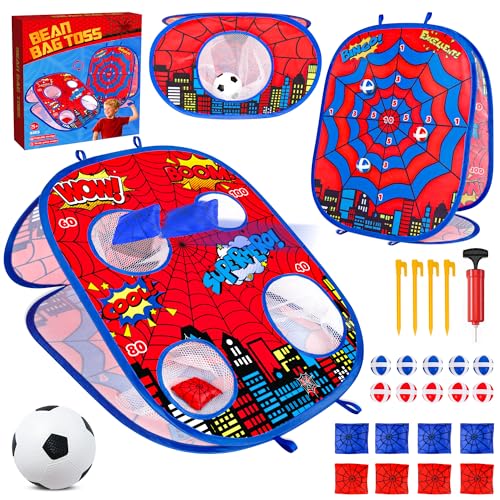 Bean Bag Toss Game Toy, 3-in-1 Corn Bag Toss Board Toy,Family Party Party Supplies for Kids,Gift for Boys Birthday or Christmas for Toddlers Ages 3-10 Year Old