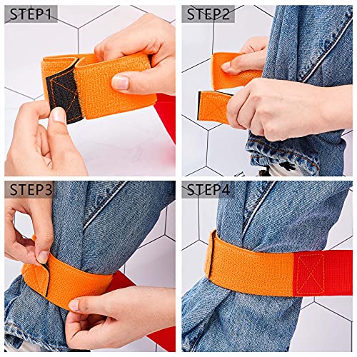 2 Sets 4 Legged Race Bands for Kids Field Day Team Building Games for Work Birthday Holiday Party Outdoor Activities for Adults Boys Girls Group Fun Games