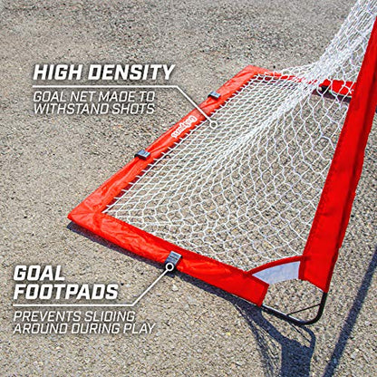 GoSports Street Hockey - Choose Between Goal Set with Sticks, Balls (6 Pack) or Sticks (2 Pack) - style: Street Hockey Goal Set