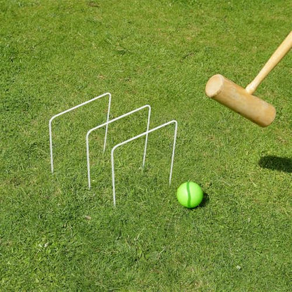 8pcs Iron Wire Croquet Wickets Metal Frames Lightweight Portable Backyard Lawn Game Accessories for Family Outdoor and Indoor Fun