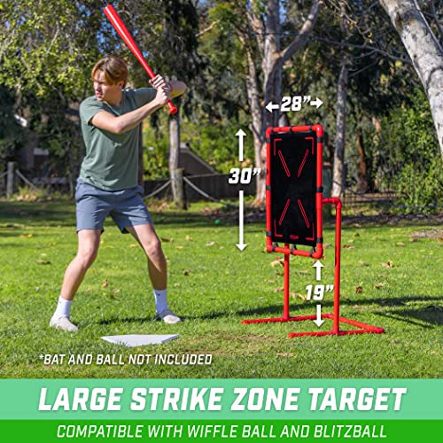 GoSports Baseball Strike Zone Target for Plastic Balls - Compatible with Blitzball and Wiffle Ball - style: Large 30" x 28"