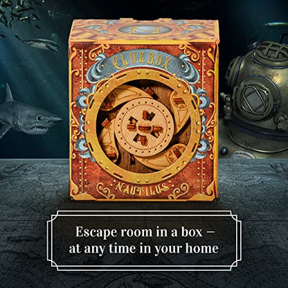 iDventure Cluebox - Captain's Nemo Nautilus - Escape Room Game - Puzzle Box - Sequential 3D Puzzle for Adults - Brain Teaser - Birthday Gift Gadget for Men and Women - Money Box - color: Nautilus