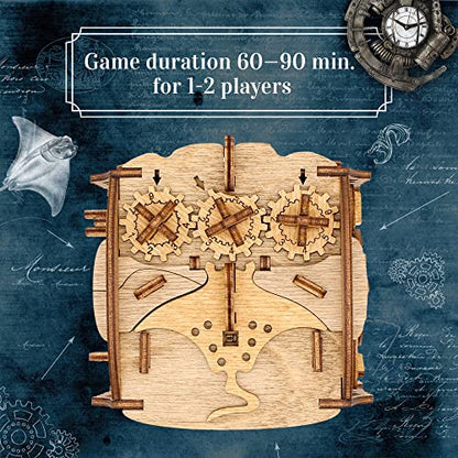 iDventure Cluebox - Captain's Nemo Nautilus - Escape Room Game - Puzzle Box - Sequential 3D Puzzle for Adults - Brain Teaser - Birthday Gift Gadget for Men and Women - Money Box - color: Nautilus