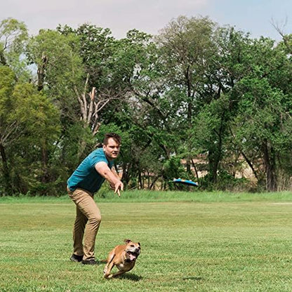 Chuckit! Whistle Flight Outdoor Dog Fetch Toy, Orange/Blue, 10.6" x 1.2" x 11.1", For Medium to Large Dogs
