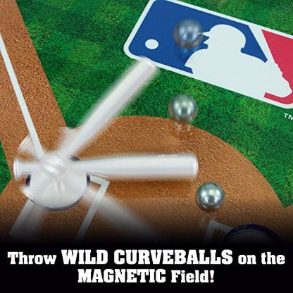 MLB Slammin' Sluggers Magnetic Baseball Tabletop Game – 2-Player Board Game with 20" x 20" Field, Scoreboard, Stickers and Manual Pitching Control
