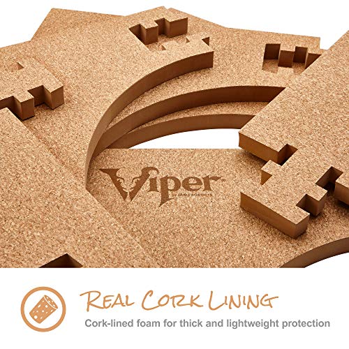 Viper Wall Defender III Cork Dartboard Surround, Reversible Cork Dart Board Wall Protector for 17.75 and 18 Inch Sisal Bristle Dartboards, 8.2 Sq Ft, Tan