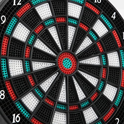 Asixxsix Electronic Dartboard, Safe and Simple Clear LCD Scoring Display Digital Dart Board Soft Tip Dart Board with 21 Darts and Automatic Scoring for Adults Kids Families