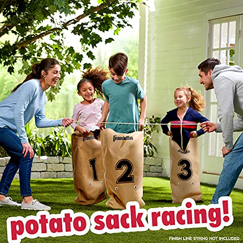 Franklin Field Day Potato Sack Race Bags & 3-Legged Race Bands Game Kit - Great for Kids - 2 Games in 1