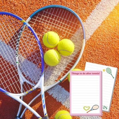 Ctosree 12 Pcs Tennis Gifts for Men Women Funny Sticky Notes Memo Pads for Daily Use Tennis Party Favors Decorations Supplies - style: Tennis