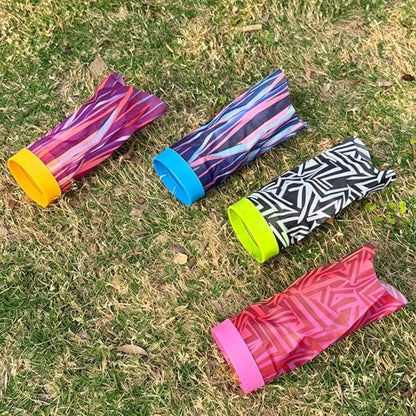 Hand-Throw Gliding Tube,Nylon Fabric,7.87×2.76in,Random Color,Compact Portable,Boomerang Design,for Outdoor Leisure Interactive Stress Relief