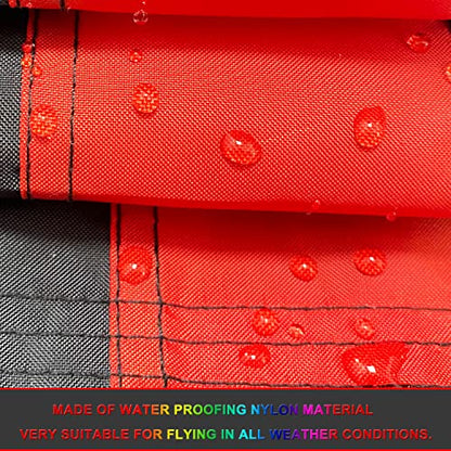 Heavy Duty American Thin Blue Line Police&Thin Red Line Firefighter Flag 3x5 FtLongest Lasting Oxford Nylon 210D | Embroidered Stars | Four Rows Stitching Fly Ends|Honoring Law Enforcement Officers - color: Red-Blue American