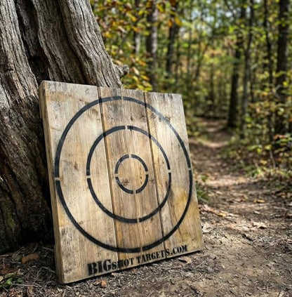 Wooden Axe Throwing Target with Bottle Opener for Knives, Stars and Light Duty Axes