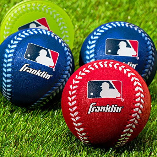 Franklin Sports Foam Baseballs - MLB - Kids Oversized Foam Baseballs - 88mm - 4 Pack