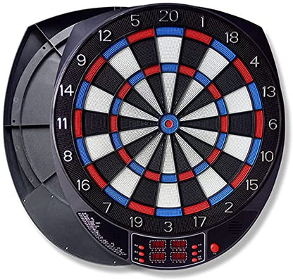 Electronic Dart Board, Electronic Dart Board, Electronic Dartboard, Soft Tip Dartboard Set LED Display Scoreboard, 6 Darts 24 Tips for 8 Players, Battery Supply
