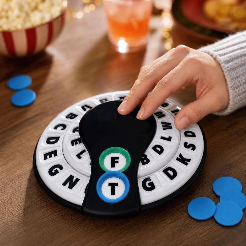 Starts with/Ends with Word Game, 2026 New Spin & Shout Word Game, First Letter Last Letter Game with 20 Tokens, The Fast-Paced Family Party Game - Choose a Category & Race Against The Time