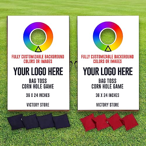VictoryStore Cornhole Games - Custom Logo Cornhole Bag Toss Game