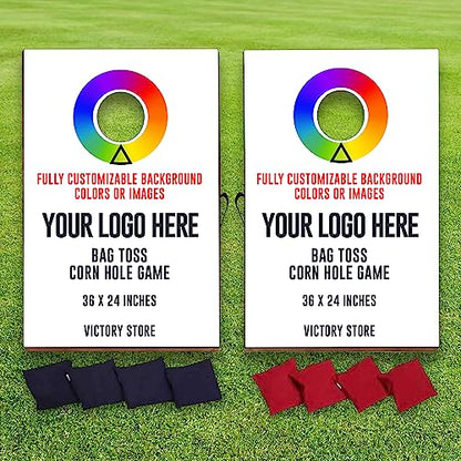 VictoryStore Cornhole Games - Custom Logo Cornhole Bag Toss Game