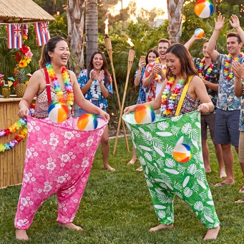 Ceenna Funny Granny Pants Game Set, Giant Pants Yard Games for Adults Players, Hilarious Team Relay Toss Race for Backyard Lawn Party Camping Family Reunion Carnival - style: Hawaiian