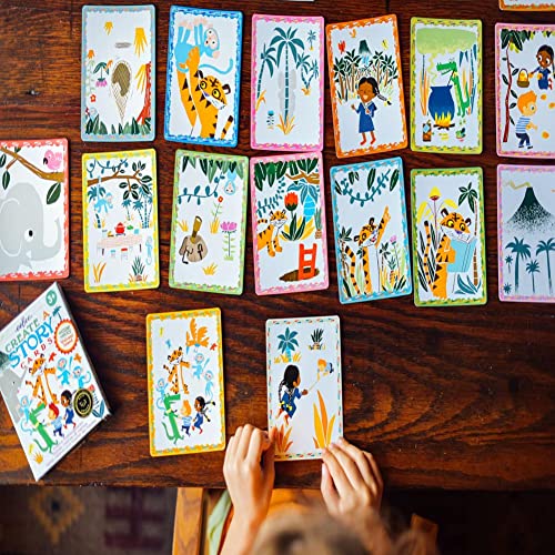 eeBoo: Volcano Island Create a Story Pre-Literacy Cards, 36 Cards with Colorful Characters, Encourages Imagination, for Ages 3 and up - style: Create a Story
