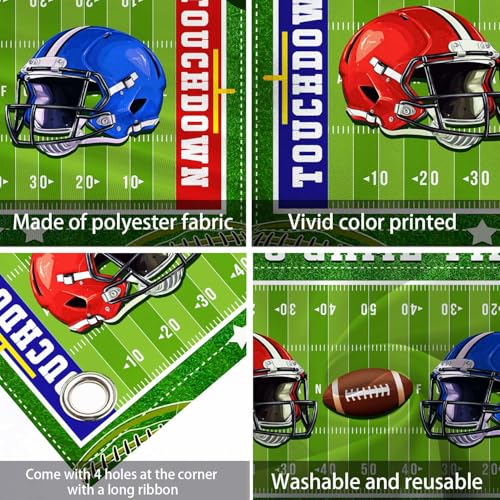 Football Field Backdrop Football Stadium Green Lawn Photography Background Rugby Ball Sports Themed Decor Banner Touchdown Sport Party Supplies for Birthday Baby Shower 7x5ft FULC04 - size: 7x5ft