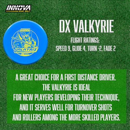 Innova Disc Golf Set 3 Pack – Disc Golf Starter Set for Beginners with Disc Golf Driver, Mid-Range, Disc Golf Putter DX Valkyrie, DX Invader, DX Mako3 and Mini