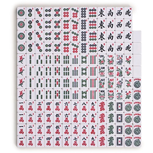 Yellow Mountain Imports American Mahjong Set, Pepper with Soft Case, Racks with Pushers, Wright Patterson Betting Coins, Dice, & Wind Indicator - color: Pepper