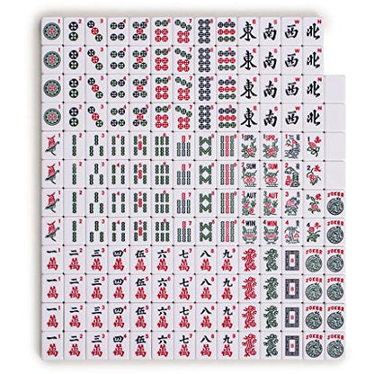 Yellow Mountain Imports American Mahjong Set, Pepper with Soft Case, Racks with Pushers, Wright Patterson Betting Coins, Dice, & Wind Indicator - color: Pepper