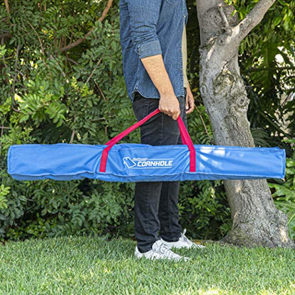 GoSports Portable Cornhole Set with Carry Case - Outdoor Lawn Bean Bag Toss Game for Adults and Family - Beach, Camping, Yard Games & More - style: XL Red & Blue