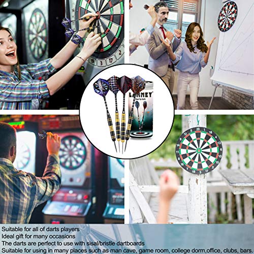 Darts Metal Tip Set, 20 Grams and 24 Grams Steel Tip Darts Set, Professional Metal Tipped Darts with Sharpener Tool Kit, Aluminum Shafts, Brass Barrels, Carrying Case, Extra Flights, Dart Accessories