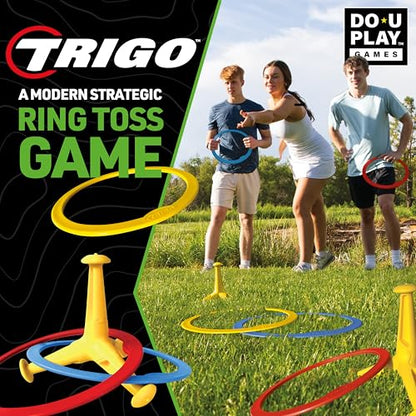 Trigo Portable Ring Toss Game - Indoor and Outdoor Party Games for Kids and Adults - Perfect for Backyard, Camping, Tailgating, Beach, and Indoor Play - 2 to 4 Players - Ages 3+