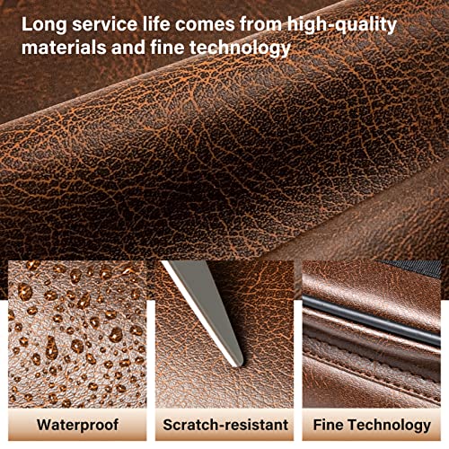 Adhafera Pool Cue Case, 2 X 2 Hard Pool Stick Case, Made of Faux Leather Billiards Accessories - color: Brown