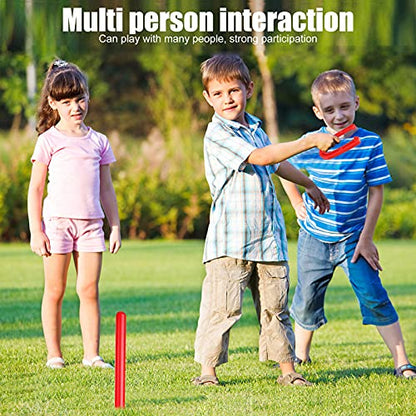 Outdoor Indoor Rubber Horseshoes Set Includes 4 Horseshoes,2 Pegs,2 Rubber Mats,2 Red Plastic dowels,Beach Games Perfect for Tailgating,Camping,Backyard,Fun for Kids Adults