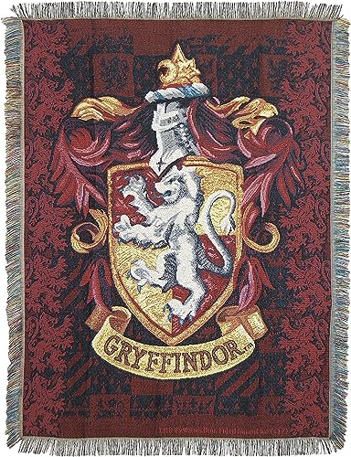 Northwest Harry Potter Woven Tapestry Throw Blanket, Designer Home Décor, Modern, Unique Gift, 48" x 60", Gryffindor Shield - color: Gryffindor Shield, size: 48" x 60"