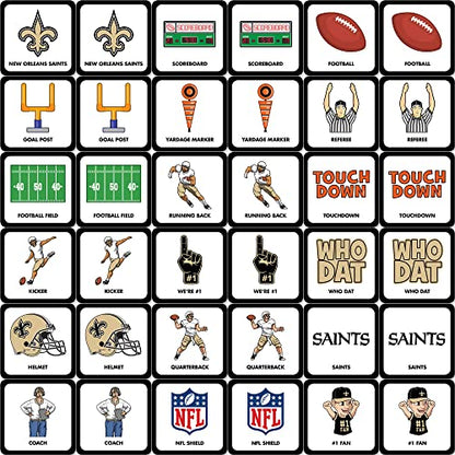 MasterPieces Sports Games - New Orleans Saints NFL Matching Game - Game for Kids and Family - Laugh and Learn - style: New Orleans Saints