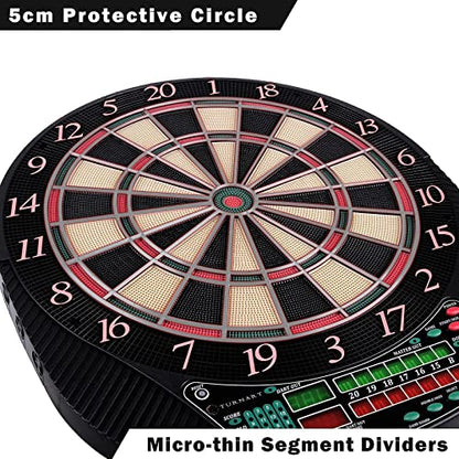 Dart board Electronic Dart board 13.5" Dart Board Electronic Scoreboard Darts Plastic Tips for Electronic Dart Dartboard with LED Display 6 Soft Tip Darts