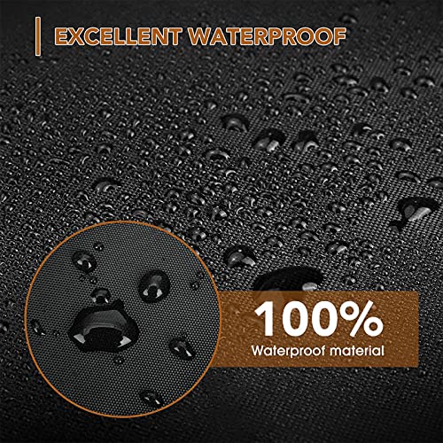 CHINCHILLA 7/8/9 ft Pool Table Cover, Waterproof Sunscreen Billiard Cover Polyester Fabric ，for Snooker Billiard Table Cover - color: Black, size: 8FT- (100"L x 56"W x 33"H)