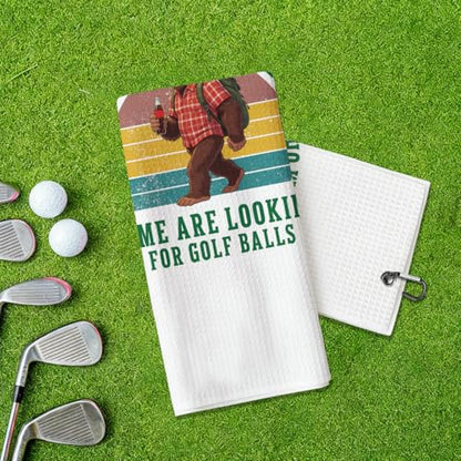 Not All Who Wander are Lost Polyester Golf Towel with Clip, Funny Golf Accessories for Men Women, Golf-Gifts for Husband GolfFan Dad Grandpa, Golfs Lover Retirement Birthday Gifts, 16x24 Inch - color: Bigfoot Golf Quote