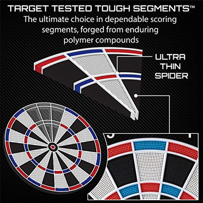 Viper Showdown Electronic Dartboard, 15.5 in Regulation Target, 32 Games, 590 Options, Battery Powered, 6 Darts Included, Black