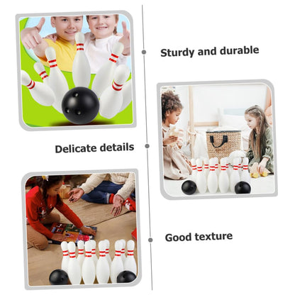 1 Set Childrens Bowling Kit Parent Interactive Sports Pins Balls Safe Material Fun for Family Parties and Kindergarten Activities Random Color