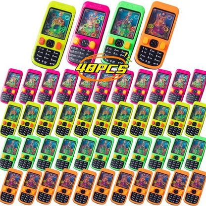 48 Pcs Handheld Water Ring Games Party Favors, Easter Egg Fillers, Back to School Classroom Prizes,Goodie Bags Stuffers,Return Gifts for Kids Birthday Party,Treasure Box,Pinata Filler Bulk