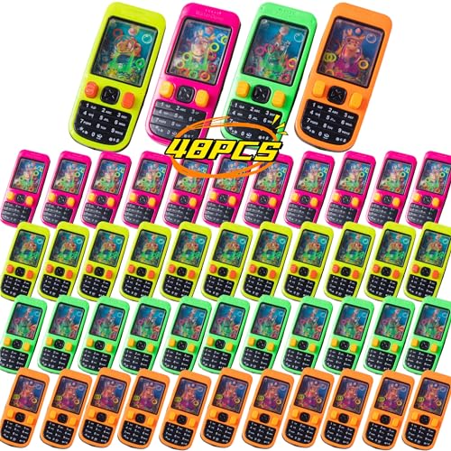 48 Pcs Handheld Water Ring Games Party Favors, Easter Egg Fillers, Back to School Classroom Prizes,Goodie Bags Stuffers,Return Gifts for Kids Birthday Party,Treasure Box,Pinata Filler Bulk