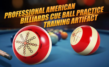 MONSKY Training Cue Ball Billiards, Practice Trainer Artifact Profession Resin Standard Practice American Billiards Eight Balls 57.2mm/2.3in Diameter with Bag